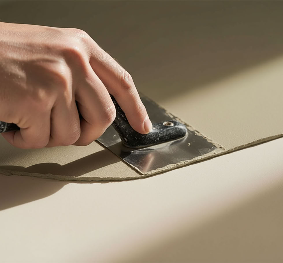 Rexx Solid wird mit einer Kelle aufgezogen