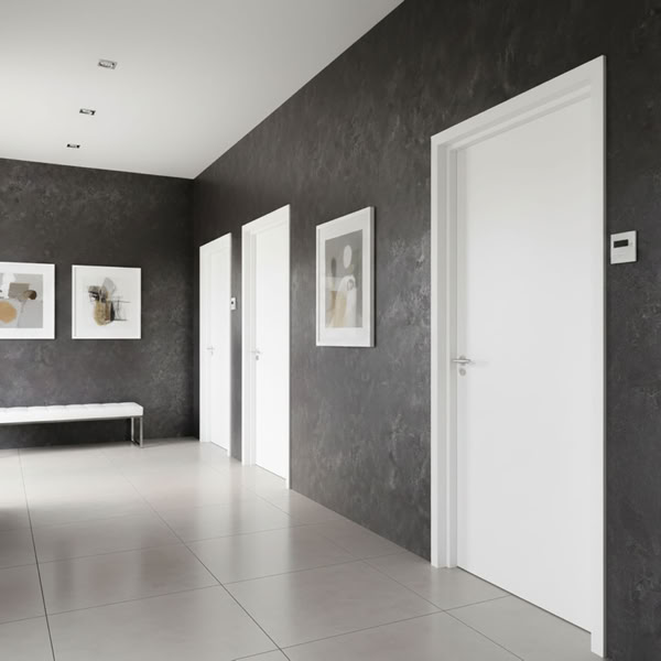 Moderner Flur mit Effektspachtel Wände mit "ES" Smoke