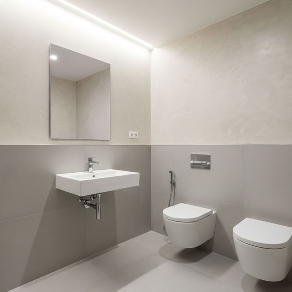 Modernes Badezimmer Gäste WC mit Paterra