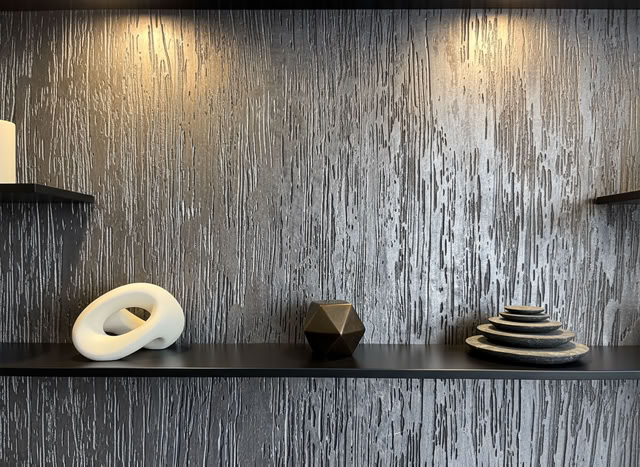 W Classic & Effektspachtel Nahaufnahme Streifenoptik