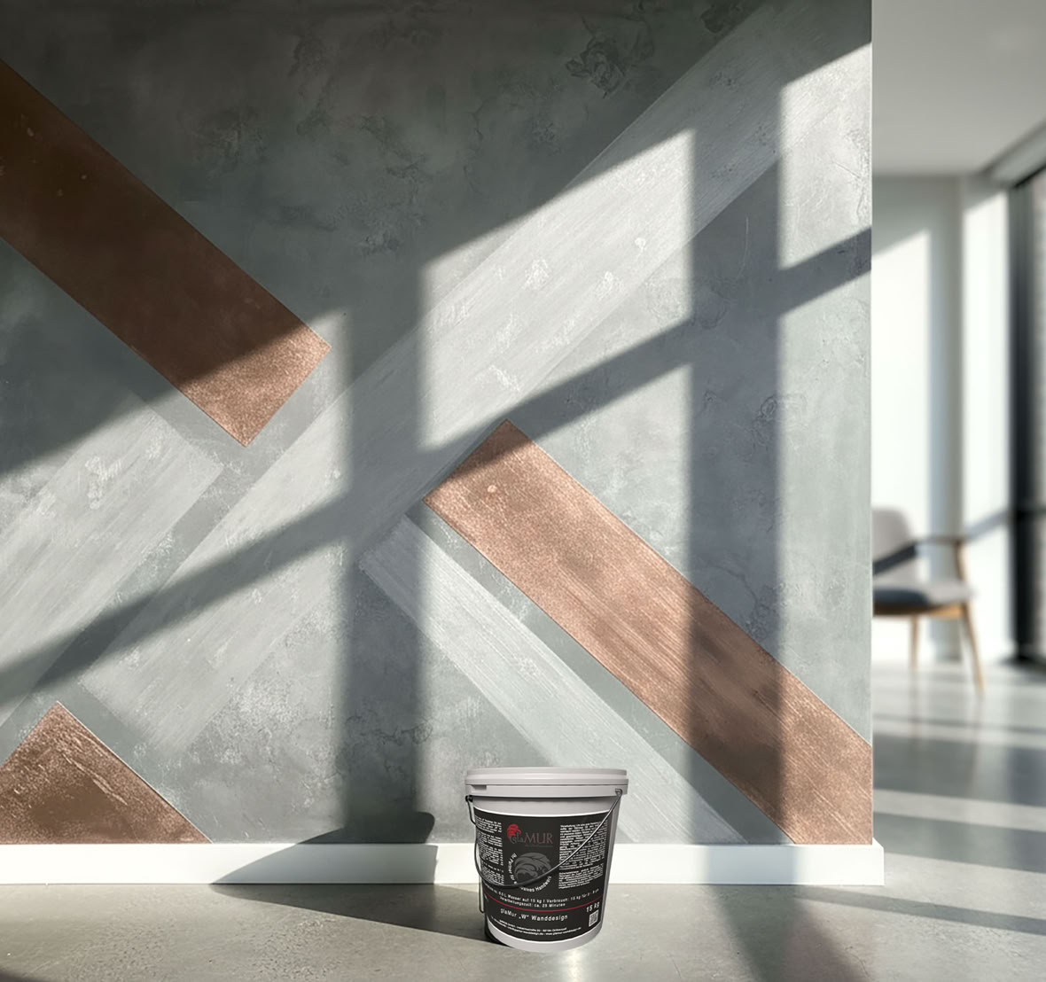 Echt-Metall Aluminium Kupfer geschliffen