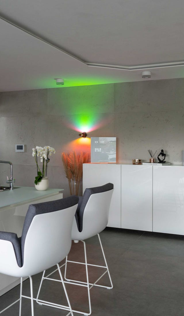 Betonwände im Esszimmer/ Küche