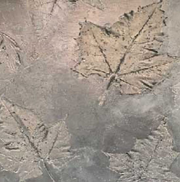 Schabloniert mit Maronielasur