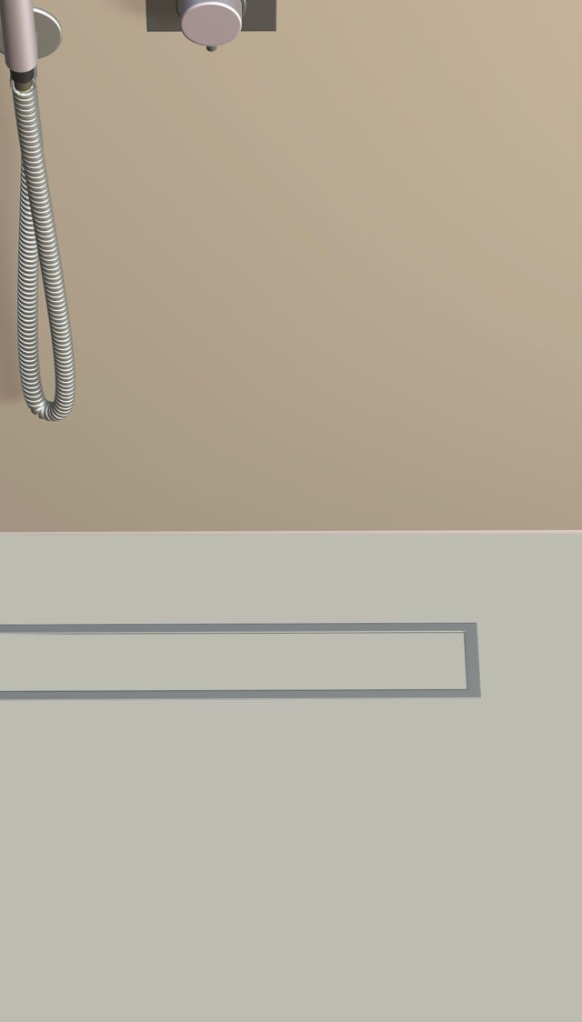 Rexx 2K Dusche mit Ablaufrinne