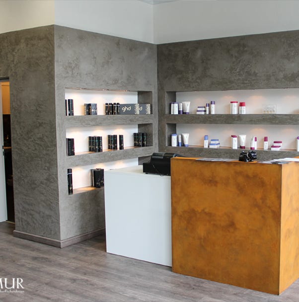 Effektspachtel Edelrost Empfangstresen